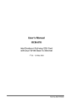 Intel ECB-870 User's Manual