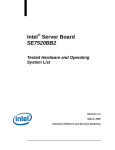 Intel Board SE7520BB2 User's Manual