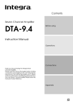 Integra DTA-9.4 User's Manual