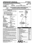 Ingersoll-Rand ARO 613100-1 User's Manual