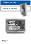 InFocus TD40 PAL User's Manual