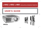 InFocus LP850 User's Manual