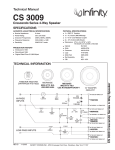 Infinity CS 3009 User's Manual