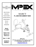 Impex PL-2009 Owner's Manual