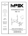 Impex PHC 715 User's Manual