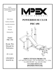Impex PHC 698 User's Manual