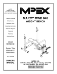 Impex MWB-848 Owner's Manual