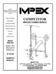 Impex Competitor WM-205 User's Manual