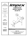 Impex CB-20110 Owner's Manual
