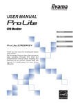 iiyama E1908WSV User's Manual