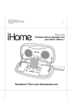 iHome iP29 User's Manual