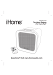 iHome iH80 User's Manual