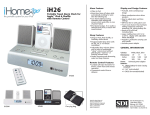 iHome iH26S User's Manual