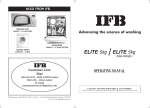 IFB Appliances Elite 5 KG User's Manual