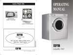 IFB Appliances EASYDRY 550 User's Manual
