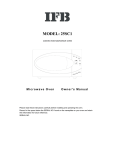 IFB Appliances 25SC1 User's Manual