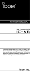 Icom iV8 User's Manual