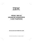 IBM Telephone 412 User's Manual