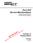 hussman Euro Deli Service Merchandisers P/N 406928 User's Manual