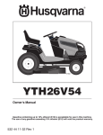 Husqvarna YTH26V54 User's Manual