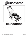Husqvarna HU800BBC User's Manual
