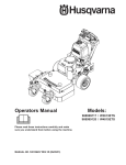 Husqvarna W3613ETS User's Manual