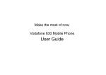 Husqvarna VODAFONE 830 User's Manual