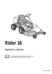 Husqvarna Rider 16 User's Manual