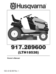 Husqvarna LTH18538 User's Manual