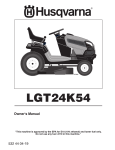 Husqvarna LGT24K54 User's Manual