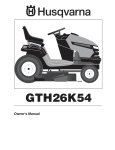 Husqvarna GTH26K54 User's Manual