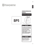 Husqvarna BP5 User's Manual