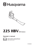 Husqvarna 225 HBV User's Manual