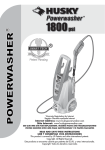 Husky POWERWASHER 1800PSI User's Manual