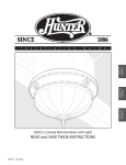 Hunter LA STRADA 82022 User's Manual
