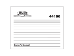 Hunter 44100 User's Manual