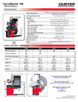 Hunter Engineering ForceMatch HD Specification Sheet