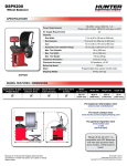 Hunter Engineering DSP9200 Specification Sheet