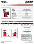 Hunter Engineering 6353-T Specification Sheet