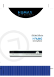 Humax HFA100 User's Manual