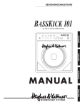 Hughes & Kettner 140 WATT BASSAMPLIFIER Bass Kick 101 User's Manual