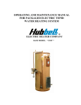 Hubbell Electric Heater Company EMV User's Manual