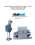 Hubbell Electric Heater Company CR User's Manual