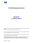 HP WLAN Assessment Service User's Manual