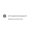HP tx2-1002au Maintenance and Service Guide