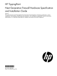 HP TippingPoint Next Generation Firewall Series Installation Manual