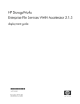 HP StorageWorks Enterprise File Services WAN Accelerator Deployment Guide