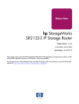 HP SR2122-2 User's Manual