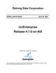 HP Raining DataCorp. mvEnterprise User's Manual