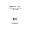 HP ProLiant BL e-Class User's Manual
